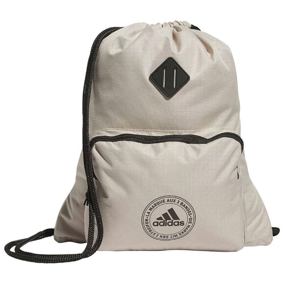Adidas Classic 3S 2 Sackpack Backpack Knapsack Wonder Beige NWT Back Pack Bag - Picture 1 of 6